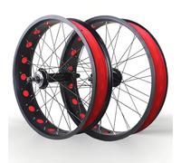 KANGXYSQ 20/24/26 Pouces X 4 Pouces Roue Fat Bike Roues De Vélo Freins À Disque Roue Avant Et Arrière Moyeux QR 135/195 Mm 14G X 36H Roues De Vélo Neige for 7-10Vitesses(Front Rear,26'')