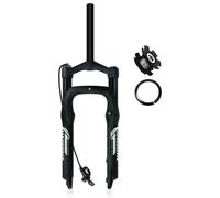 KANGXYSQ 20/26 Pouces Fourche Large Pneu 4,0 Pouces Fourche Air Suspension Déplacement 120 Mm Fourche Avant De Vélo Frein À Disque 9 Mm Serrage Rapide Réglage du Rebond 135 Mm(Schwarz,20")