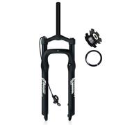 KANGXYSQ 20/26 Pouces Fourche Large Pneu 4,0 Pouces Fourche Air Suspension Déplacement 120 Mm Fourche Avant De Vélo Frein À Disque 9 Mm Serrage Rapide Réglage du Rebond 135 Mm(Schwarz,26")