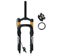 KANGXYSQ 20/26 Pouces Fourche Large Pneu 4,0 Pouces Fourche Air Suspension Déplacement 120 Mm Fourche Avant De Vélo Frein À Disque 9 Mm Serrage Rapide Réglage du Rebond 135 Mm(Gold,20")