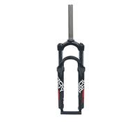 KANGXYSQ 24 Pouces Bicyclette Fourche À Suspension, 28,6 Mm Tube Droit Alliage D'aluminium VTT Pneumatique Amortisseur Frein À Disque Voyage 100mm (Color : Schwarz, Size : 24 inch)