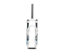 KANGXYSQ 24 Pouces Bicyclette Fourche À Suspension, 28,6 Mm Tube Droit Alliage D'aluminium VTT Pneumatique Amortisseur Frein À Disque Voyage 100mm (Color : Bianco, Size : 24 inch)