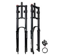 KANGXYSQ 26/27,5/29 Pouces Fourche Avant À Suspension VTT Fourche Pneumatique DH Fourche Droite 1-1/8" Débattement 160 Mm QR 9 X 100 Mm Frein À Disque Verrouillage Manuel(Black,29IN_QR)