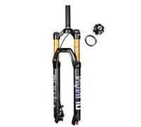 KANGXYSQ 26/27,5/29 Pouces Fourche Suspendue VTT Course 120/140 Mm Frein À Disque Fourches De Vélo 1-1/8 Pouce Droite/Conique Fourche Pneumatique Blocage Rapide 9 Mm(Straight-remote/140,26")