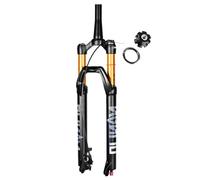 KANGXYSQ 26/27,5/29 Pouces Fourche Suspendue VTT Course 120/140 Mm Frein À Disque Fourches De Vélo 1-1/8 Pouce Droite/Conique Fourche Pneumatique Blocage Rapide 9 Mm(Tapered-remotel/120,27.5")