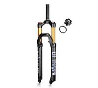 KANGXYSQ 26/27,5/29 Pouces Fourche Suspendue VTT Course 120/140 Mm Frein À Disque Fourches De Vélo 1-1/8 Pouce Droite/Conique Fourche Pneumatique Blocage Rapide 9 Mm(Straight-manual/140,26")