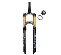 KANGXYSQ 26/27,5/29 Pouces Fourche Suspendue VTT Course 120/140 Mm Frein À Disque Fourches De Vélo 1-1/8 Pouce Droite/Conique Fourche Pneumatique Blocage Rapide 9 Mm(Tapered-manua/120,26")