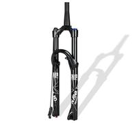 KANGXYSQ 26/27,5/29 Pouces Vélo De Montagne Fourche Air Suspension VTT Course 140 Mm Fourche Avant 1-1/8" Droite/Conique Fourches 9 X 100 Mm QR Frein À Disque Manuel/À Distance(Tapered-Remote,27.5")