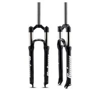 KANGXYSQ 26/27,5/29" VTT Fourche À Suspension Mécanique 28,6 Mm/1-1/8 Tube Droit XC Fourche Avant À Ressort Course 100 Mm Frein À Disque QR 9 Mm Fourches Verrouillage Manuel(26in)