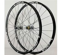KANGXYSQ 26/27.5/700C/29 Paire De Roues De Vélo Route Montagne Roues Essieu Traversant Avant Arrière Jante Roue Ensemble Frein À Disque Cassette 8-12 Vitesses(Titanium hub Silver Logo,27.5in)