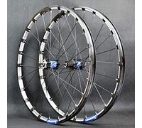 KANGXYSQ 26 27.5 Pouces Paire De Roues VTT Paroi Double Libération Rapide Pull Droit Frein À Disque À 4 Roulements Jantes Vélo Roues Avant Arrière 7-12 Vitesses(G,27.5IN)