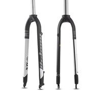 KANGXYSQ 26 Pouces, 27,5 Pouces, 29 Pouces VTT Fourche Rigide Alliage D'aluminium Frein À Disque Fourche Avant 1-1/8'' Tube Droit Route Fourche Rigide QR 9 X 100 Mm Fourche(Bianco,29")