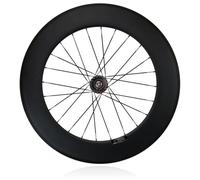 KANGXYSQ 700C Fibre De Carbone Pignon Fixe Paire De Roues QR Avant Arrière 100/120 Mm Roues 3/24H Roulements Moyeux Piste De Course Vélo Jeu De Roues 14G Rayons for 17T Vitesse Unique(Rear)