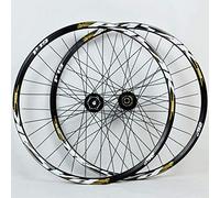 KANGXYSQ Double Mur 2 27,5 29 29 Vélos De Vélo VTT Remetteur Rapide/Thru D'essieu Dual Bicycle Bicycle Roue Avant Frein À Disque 7 8 9 10 11S HUB(Black Hub Yellow,29inch)