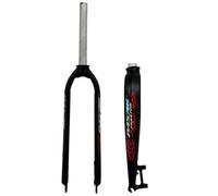 KANGXYSQ Fourche À Suspension pour VTT 700C/26/27,5/29" Fourche Rigide Tube Droit 1-1/8" Alliage D'aluminium Vélo De Route Fourche Avant Quick-Rack 100 Mm Frein À Disque(Matte Red,26in)