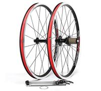 KANGXYSQ Paire De Roues 20" 406/451 BMX Jantes C/VBrake Vélo Pliant Roues Blocage Rapide 74/130 Mm Avant/Arrière Roues 16/24 Trous Moyeux pour Cassette 8/9/10/11 Vitesses(Schwarz,406)