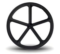 KANGXYSQ Paire De Roues 700C Noires À 5 Rayons Roue Avant/arrière De Vélo Alliage D'Aluminium Jantes Pignon Fixe Frein V Jeu De Roues 120 Mm pour Pneus 700 X 23-28C(Front Wheel)