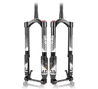 KANGXYSQ Universel 20/24/26 Pouces VTT Inversé Fourche Suspendue Déplacement 130 Mm Fourche Avant 1-1/2" Conique DH/ATV Air Fourche Axe Traversant 15 X 150 Mm Réglage De L'amortissement