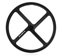 KANGXYSQ Vélo Pignon Fixe Jeu De Roues 700C 4 Rayons Conception Intégrée Alliage De Magnésium Noir Paire De Roues Jantes 33 Mm Largeur Roues Avant Et Arrière 100 X 120 Mm(Schwarz,Front)