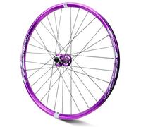 KANGXYSQ Violet 26/27,5/29in Paire De Roues pour VTT Axe Traversant Dimensions des Jantes 15X110 Mm/12X148Mm 3 Frein À Disque Roues Avant Et Arrière Jantes Double Couche(Front Wheel,29" Purple)