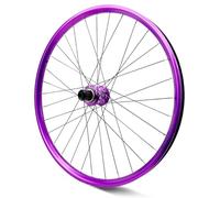 KANGXYSQ Violet 26/27,5/29in Paire De Roues pour VTT Axe Traversant Dimensions des Jantes 15X110 Mm/12X148Mm 3 Frein À Disque Roues Avant Et Arrière Jantes Double Couche(Rear Wheel,26" Purple A)