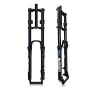 KANGXYSQ VTT Fourche À Suspension Pneumatique 26/27,5/29 Pouces Double Épaulement Fourche À Gaz 1-1/8" Voyage 180 Mm avec Réglage De L'amortissement Verrouillage Manuel 9 X 100 Mm QR(Schwarz,27.5")