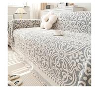 KANGYEBAIHUODIAN Housse de canapé en Coton à Motif géométrique, idéale for Les couvertures à Pompons Nordiques, Protection Anti-Rayures de Chat, Tapis Quatre Saisons(A3 Sofa Blanket,180x150cm L)