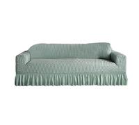 KANGYEBAIHUODIAN Housse de canapé en Seersucker à Carreaux for Salon, Housse de canapé Extensible, adaptée à la Maison, Housse de Fauteuil, Housse de canapé 3 Coins(Green,L)