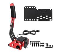 KANGYEBAIHUODIAN Logitech - système de freinage USB, carte adaptateur de frein à main/dérive adaptée au rallye G29/G27/G25 PC capteur Hall SIM jeux de course T300 T500 ( Color : Red Connect plate )