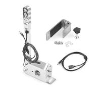 KANGYEBAIHUODIAN Pince de frein à main USB adaptée aux jeux de course Logitech G25/G27/G29/T300/T500, adaptée à Assetto Corsa/Dirty 2.0/Dirty4.0 (Color : Silver and bracket)
