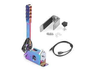 KANGYEBAIHUODIAN Pince de frein à main USB adaptée aux jeux de course Logitech G25/G27/G29/T300/T500, adaptée à Assetto Corsa/Dirty 2.0/Dirty4.0 (Color : Rainbow and bracket)
