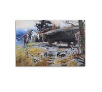 KANGZENG Affiche d'art Charles Marion Russell Painter Works (Man's Weapons Are Useless When Nature Goes Armed) Art mural Impression photo Peintures Décoration d'intérieur 60 x 90 cm