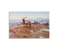 KANGZENG Impression sur toile Charles Marion Russell (La règle exaltée) - Décoration murale pour salon, chambre à coucher - 20 x 30 cm