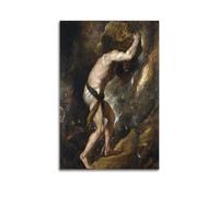 KANGZENG Impression sur toile murale décorative Titien (Sisyphus) - Décoration murale d'intérieur moderne - 20 x 30 cm
