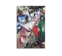 KANGZENG Impression sur toile murale moderne Marc Chagall Painter Works (I And The Village) - 60 x 90 cm
