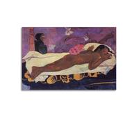 KANGZENG Impression sur toile Paul Gauguin Peintre Œuvres de peintre (L'esprit des morts) - Décoration murale d'intérieur - 50 x 75 cm