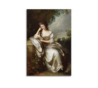 KANGZENG Impression sur toile Thomas Gainsborough Painter Works (Frances Browne, Mrs John Douglas) - Art mural décoratif pour salon, chambre à coucher - 30 x 45 cm
