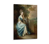 KANGZENG Impression sur toile Thomas Gainsborough Painter Works (portrait d'Anne, comtesse de Chesterfield) - Décoration murale moderne pour chambre à coucher - 40 x 60 cm