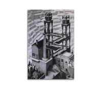KANGZENG M. C. Escher Impression sur toile Motif cascade 50 x 75 cm