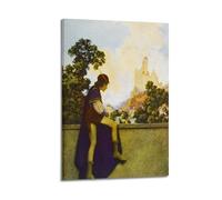 KANGZENG Maxfield Affiche d'art Parrish Painter Works (The Knave of Hearts Watching Lady Violetta Depart) Art mural Décoration d'intérieur 30 x 45 cm