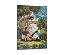 KANGZENG Maxfield Poster sur toile Motif parrish Painter Works (The Knave of Hearts 2) Décoration d'intérieur ou de chambre à coucher 50 x 75 cm