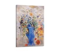 KANGZENG Odilon Redon - Impression sur toile d'un grand bouquet - Décoration murale pour salon, chambre à coucher - 30 x 45 cm