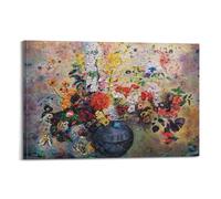 KANGZENG Odilon Redon Painter Works (Flowers 2) Impression sur toile pour salon 30 x 45 cm