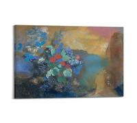 KANGZENG Odilon Redon Painter Works (Ophelia Among The Flowers) Impression sur toile Décoration murale Décoration d'intérieur moderne 40 x 60 cm
