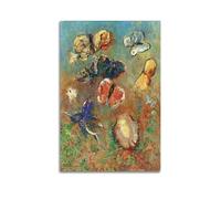 KANGZENG Odilon Redon Painter Works (Papillons 2) Art Poster Art Impression murale Peinture à suspendre Photo murale Décoration familiale Chambre 40 x 60 cm