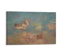 KANGZENG Odilon Redon Painter Works (The Chariot of Apollo 1) Impression sur toile pour décoration murale de salon 20 x 30 cm