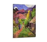 KANGZENG Paul Gauguin Peintre Œuvres (Chemin A Papeete) Art mural Impression photo Peinture Décoration d'intérieur 50 x 75 cm