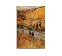 KANGZENG Paul Gauguin Peintre Œuvres de peintre (pêcheur breton) Art mural Impression sur toile Décoration d'intérieur 40 x 60 cm