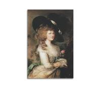 KANGZENG Poster sur toile Thomas Gainsborough Painter Works (portrait de Géorgiane) - Décoration murale moderne pour chambre à coucher - 60 x 90 cm