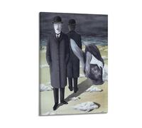 KANGZENG Rene Magritte Affiche d'art sur toile Peinture murale Décoration d'intérieur moderne 50 x 75 cm